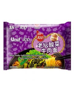 Unif noodle beef&sauerkraut 119g | 统一 老坛酸菜面 119g