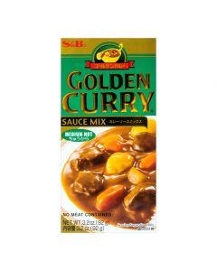 S&B Golden Curry Chukara Middle Hot 92g | S&B 咖喱块 中辣 92g