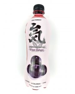 Chi Forest Sparkling Water Grape Delight flavor 480 ml | 元气森林 0卡0脂 夏黑葡萄味 苏打水 480 ml 瓶装