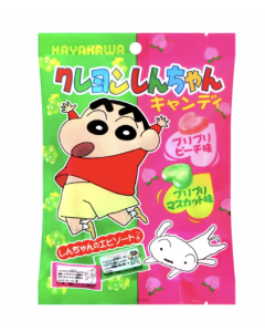 JP HAYAKAWA Crayon Shinchan Candy Peach&Grape Flav. 80g | HAYAKAWA 蜡笔小新爱心糖 蜜桃葡萄味 80g