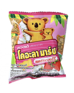 LOTTE Koala's March Biscuit Strawberry Flav. 19.5g | 乐天 小熊 注心饼干 草莓味 19.5g