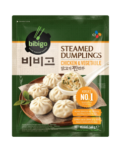 BIBIGO Steamed Dumpling Chicken&Vega 560g | 必品阁 韩式生煎包 鸡肉蔬菜 560g