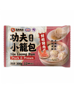 Kung Fu Siu Loong Bun Pork&Prawn 300g | 功夫 灌汤小笼包 鲜虾猪肉 300g